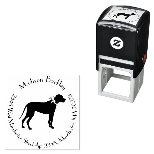 Geweldige dog-pop  zelfinktende stempel (In situ)