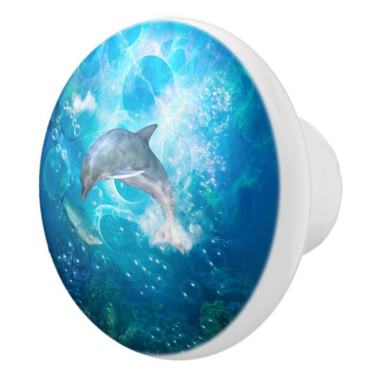 Geweldige dolfijn keramische knop (Rechts)
