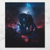 Geweldige donkere fantasiekolven wijn etiket (Enkel label)