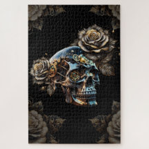 Geweldige donkere steampunk schedel