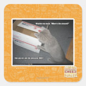 Geweldige doos vierkante sticker (Voorkant)