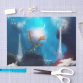 Geweldige draak in de nacht tissuepapier (Craft)