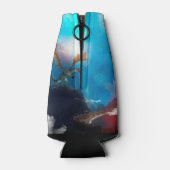 Geweldige draak met watervallen flesjeskoeler (Achterkant)