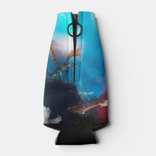 Geweldige draak met watervallen flesjeskoeler (Achterkant)