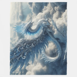 Geweldige draak omringd door wolken fleece deken