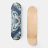 Geweldige draak omringd door wolken persoonlijk skateboard (Voorkant)