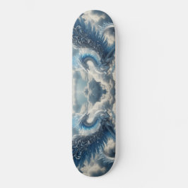 Geweldige draak omringd door wolken persoonlijk skateboard