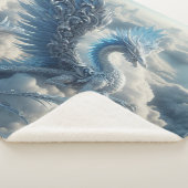 Geweldige draak omringd door wolken sherpa deken (3/4)