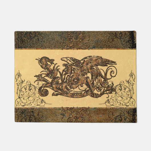 Geweldige draak van roestvrij metaal deurmat (Voorkant)