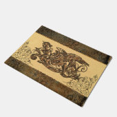 Geweldige draak van roestvrij metaal deurmat (Schuin)