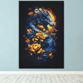Geweldige Dragon Canvas Print (Insitu (Houten vloer))
