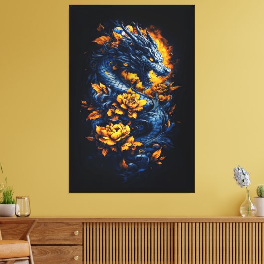 Geweldige Dragon Canvas Print (Insitu (Woonkamer))
