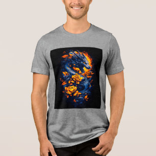 Geweldige Dragon Tri-Blend Shirt