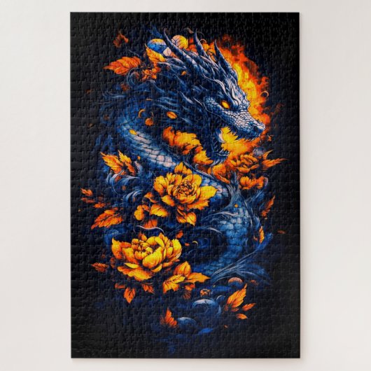Geweldige drakenpuzzel legpuzzel (Verticaal)