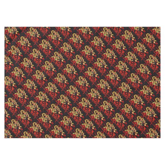 Geweldige drakenvuur op Lucky Energy Tafelkleed (Voorkant (Horizontaal))