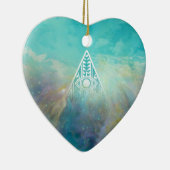 Geweldige driehoek Orionnebula, "All see eye" Keramisch Ornament (Rechts)