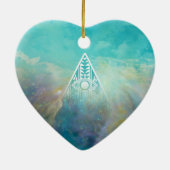 Geweldige driehoek Orionnebula, "All see eye" Keramisch Ornament (Achterkant)