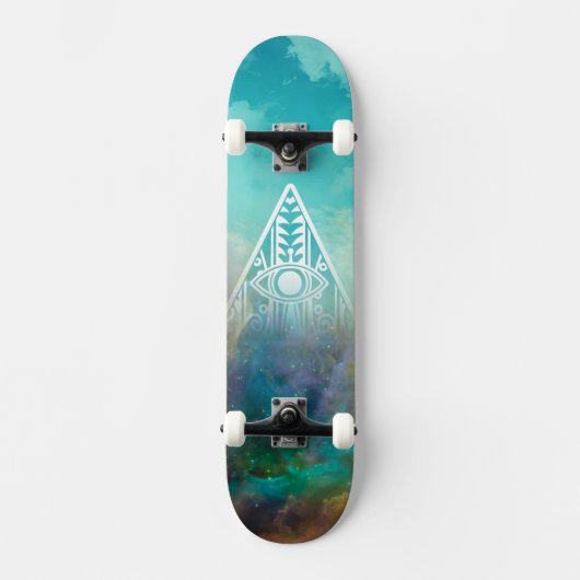 Geweldige driehoek Orionnebula, "All see eye" Skateboard (Voorkant)