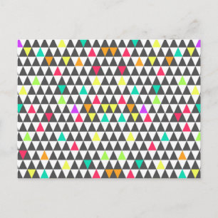 Geweldige driehoekspatroon trendy retro geometrisc briefkaart