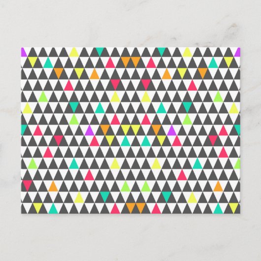 Geweldige driehoekspatroon trendy retro geometrisc briefkaart (Voorkant)