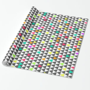 Geweldige driehoekspatroon trendy retro geometrisc cadeaupapier