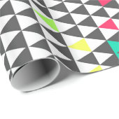 Geweldige driehoekspatroon trendy retro geometrisc cadeaupapier (Rol Hoek)