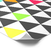 Geweldige driehoekspatroon trendy retro geometrisc poster (Hoek)