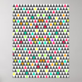 Geweldige driehoekspatroon trendy retro geometrisc poster (Voorkant)