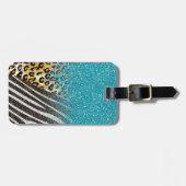 Geweldige driekleepspafdruk, zebrastrepen bagagelabel (Voorkant horizontaal)