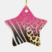 Geweldige driekleepspafdruk, zebrastrepen keramisch ornament (Achterkant)