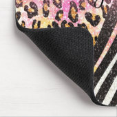 Geweldige driekleepspafdruk, zebrastrepen muismat (Hoek)