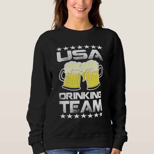 Geweldige Drink bier vs. Drink team voor Mannen W Trui (Voorkant)