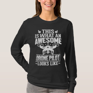Geweldige dronepiloot lijkt op drone-enthousiastel t-shirt