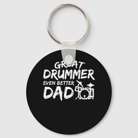 Geweldige drummer, nog beter Shirt voor pap Sleutelhanger (Voorkant)