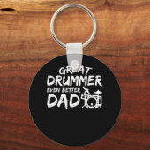 Geweldige drummer, nog beter Shirt voor pap Sleutelhanger (Voorkant)