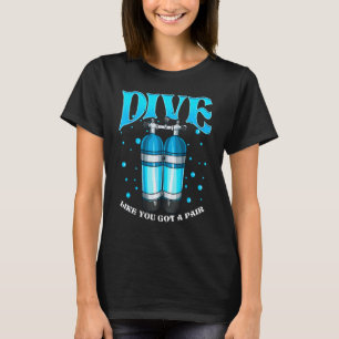 Geweldige duik alsof je een paar grappige scuba du t-shirt
