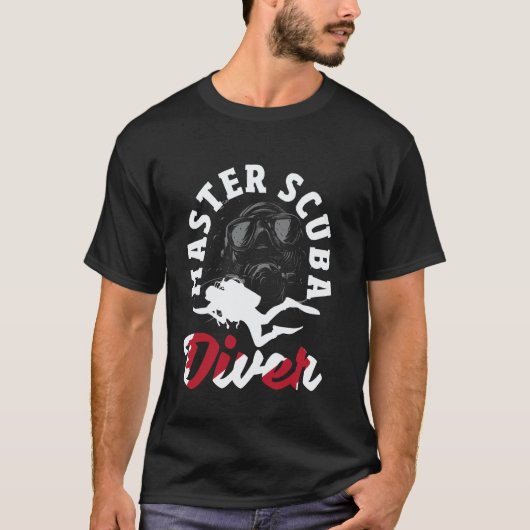 Geweldige Duikmaster Scuba-duiker Neer T-shirt (Voorkant)