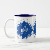 Geweldige duimen omhoog als papa tweekleurige koffiemok (Links)