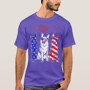 Geweldige - duitse herder - Amerikaanse vlag 4e va T-shirt