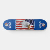 Geweldige Eagle, de Amerikaanse vlag, patriottisch Persoonlijk Skateboard (Horizontaal)