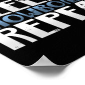 Geweldige Eat Sleep Snowboard Herhaal Snowboarden Poster (Hoek)