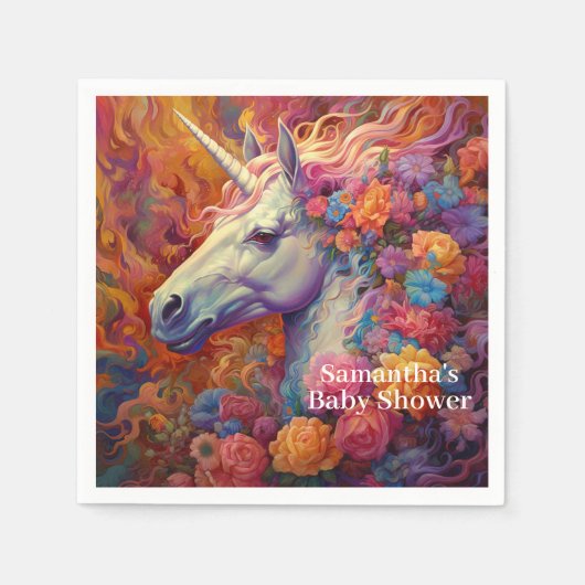 Geweldige Eenhoorn Baby shower Servet (Voorkant)