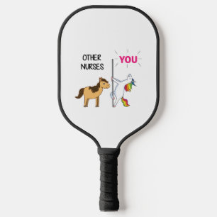 Geweldige eenhoorn cadeau voor verpleegster pickleball paddle
