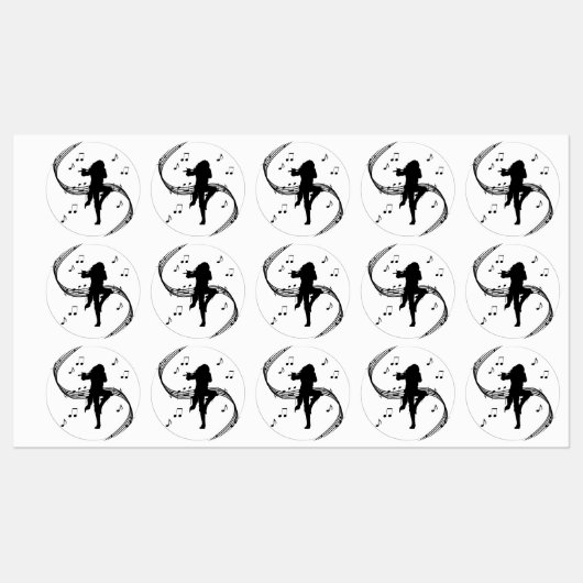 Geweldige eenzame fluitspeler muziek labels (Vel)