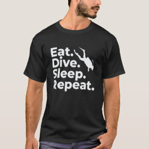 Geweldige Eet Duik Slaap Herhaal Grappige Scuba Du T-shirt