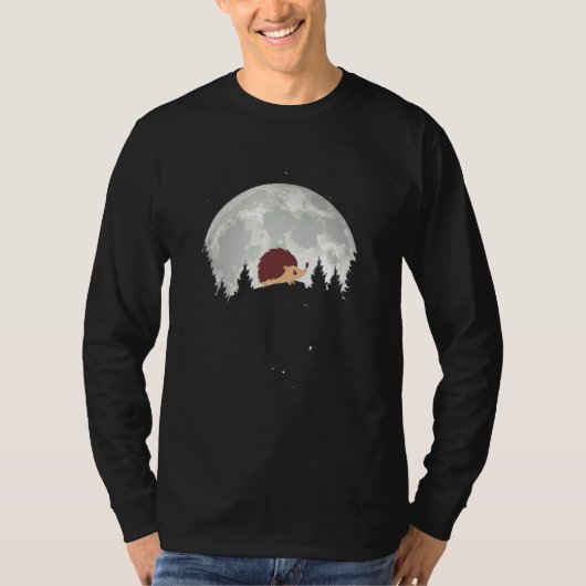 Geweldige egel bij volledig bewegend ontwerp t-shirt (Voorkant)