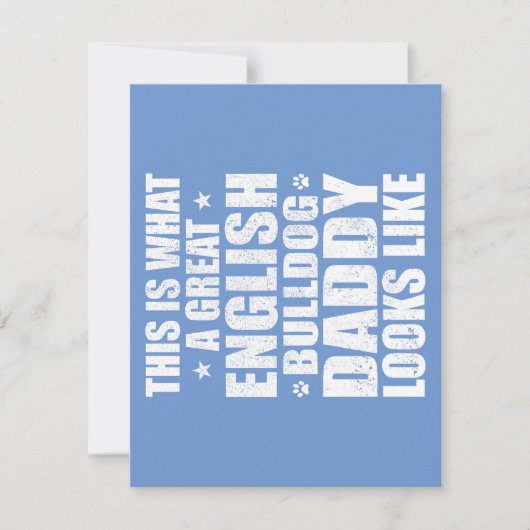 Geweldige eigenaar van Engelse Bulldog vader hond  Kaart (Voorkant)