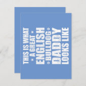 Geweldige eigenaar van Engelse Bulldog vader hond  Kaart (Voorkant / Achterkant)