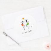 Geweldige en Bright Sun Dance iPhone / iPad-hoesje Ronde Sticker (Envelop)