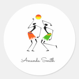 Geweldige en Bright Sun Dance iPhone / iPad-hoesje Ronde Sticker